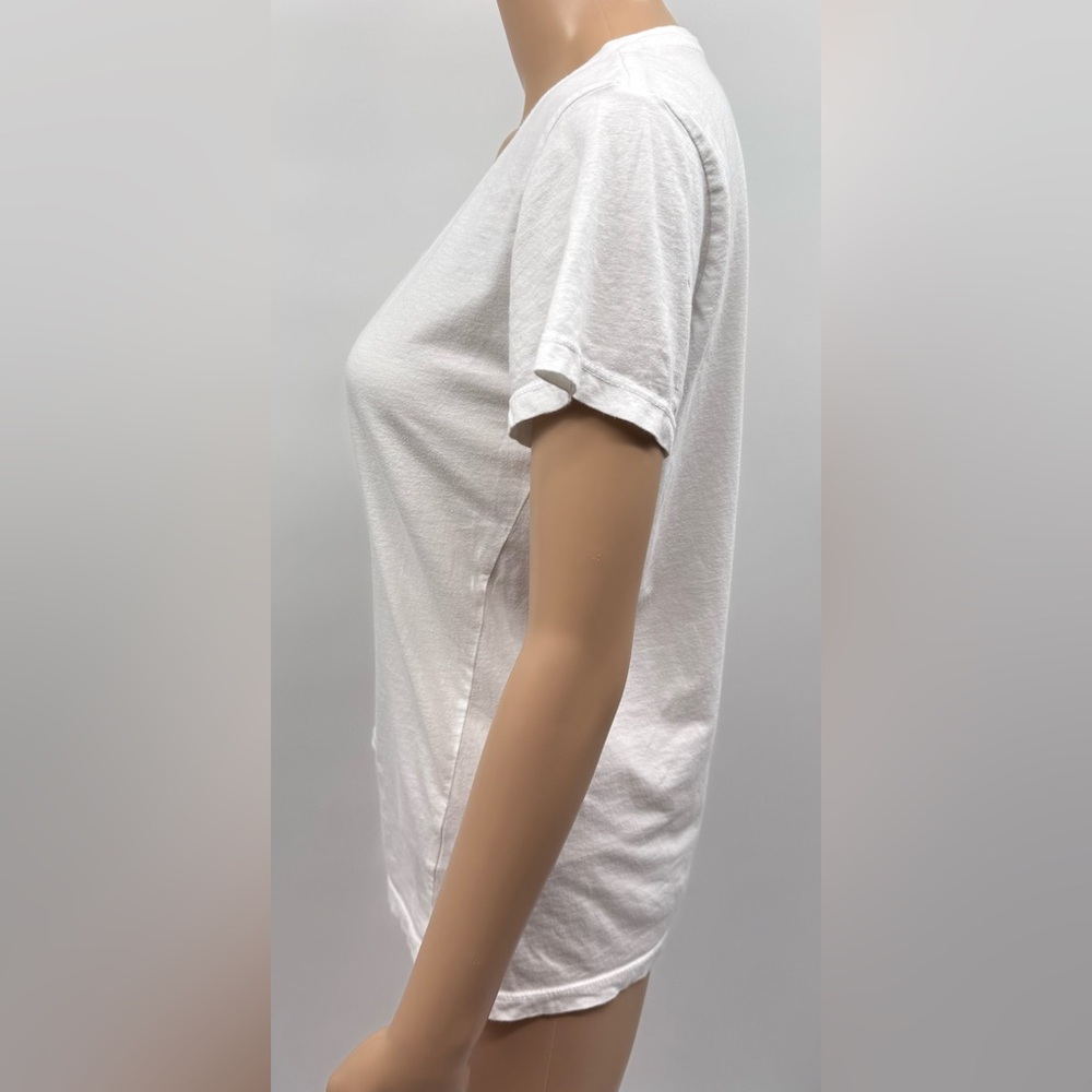 MONROW Revolve Loose Scoop Neck Tee White 100% Cotton SZ SM Capsule Basic - Picture 4 of 8